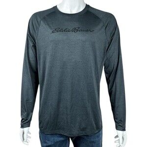 Eddie Bauer Mens Large Gray Rashguard UPF40 Quick Dry Long Sleeve Surf Beach New